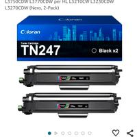 Coloran TN247 TN247BK Toner Compatibili per Brothe