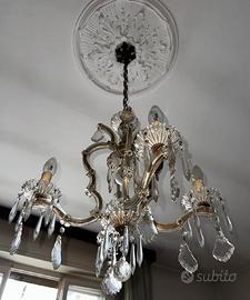 Lampadario in cristallo stile Maria Teresa