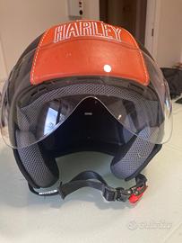 Caschi HD nuovi in pelle  nero /arancio