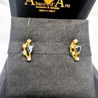 Orecchini oro 18kt zaffiri diamanti  107/25