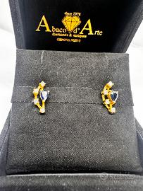 Orecchini oro 18kt zaffiri diamanti  107/25