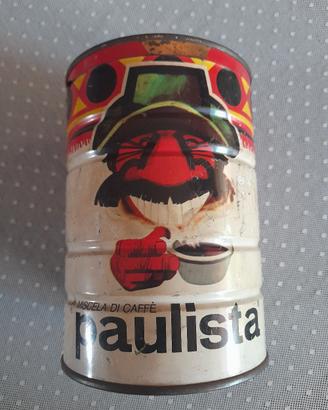 Barattolo in latta caffè Paulista VINTAGE del 1966