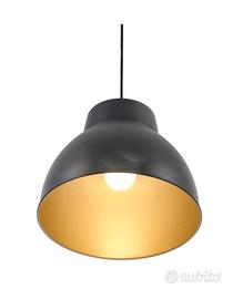 Lampada a Sospensione nera Acciaio Inox