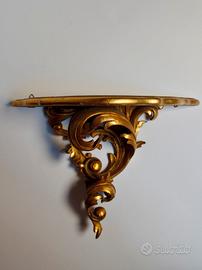 Mensola legno foglia oro primi del 900