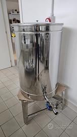 Maturatore miele 2pz- inox 250 kg scarico completo