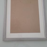 Cornice in legno color argento