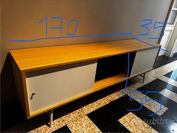 Mobile TV bianco e bambù – design moderno