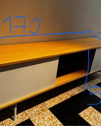 Mobile TV bianco e bambù – design moderno