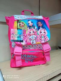 Zaino scuola estensibile Rainbow High 