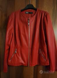 giacca similpelle rosso TG. XxL