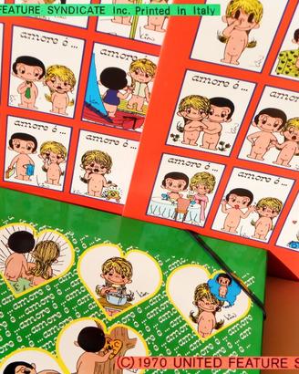 LOVE IS L'AMORE È Vintage 1980 Cartellina Quaderni