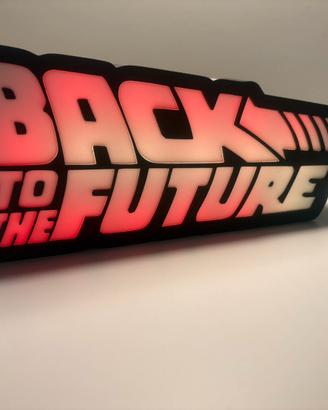 Scritta luminosa BACK TO THE FUTURE