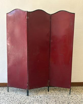 Paravento pieghevole vintage a tre pannelli H108