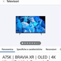 TV Sony Bravia XR OLED A75K 65