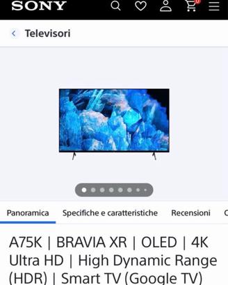 TV Sony Bravia XR OLED A75K 65