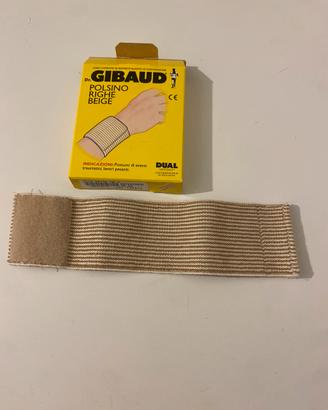 GIBAUD polsino righe beige 6 cm DUAL