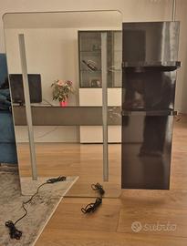 Specchio con luci LED+mensole in legno nuovissim