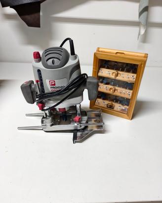 Fresatrice legno con set punte 
