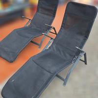 2 sdraio reclinabili nere da esterno