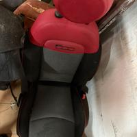 Tappezzeria fiat 500x nera e rossa