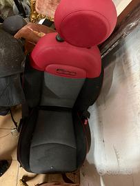 Tappezzeria fiat 500x nera e rossa