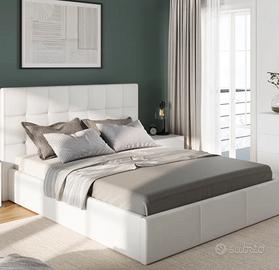 Letto contenitore con doghe