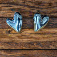 Orecchini a lobo Cuore argentato