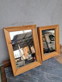 Cornici in legno massello  più specchio