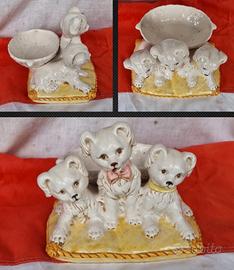 ceramica 3 cagnolini anni 50,si spedizione 