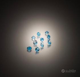10 acquamarine naturali taglio brillante - ct 3.73