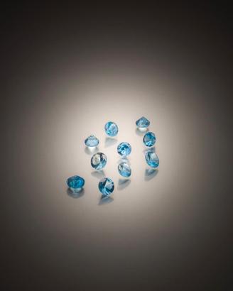 10 acquamarine naturali taglio brillante - ct 3.73