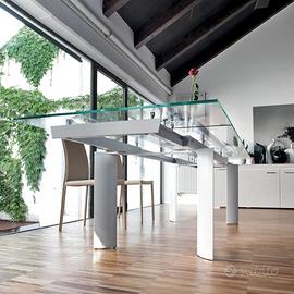 Tavolo allungabile di cristallo Tonin