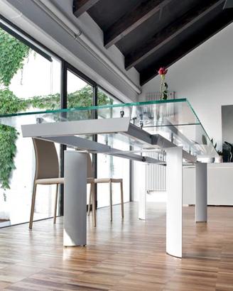 Tavolo allungabile di cristallo Tonin