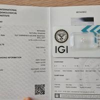 Diamante naturale 0,63 carati in blister