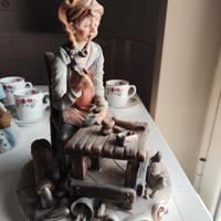 Scultura Capodimonte Corti Statuetta 