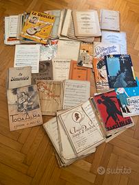 Lotto spartiti musicali d’epoca