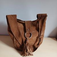 BORSA  SCAMOSCIATA IN PELLE 