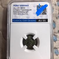 Moneta punica Sardegna 2400 anni 350a.c