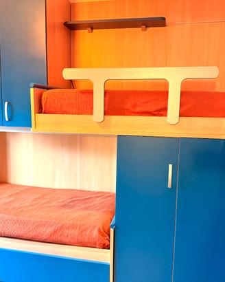 Cameretta con Letto a Castello e Armadi –  4 metri