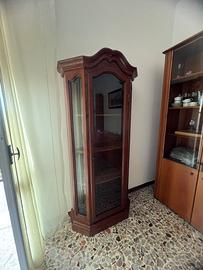 Vetrinetta in legno massello color noce