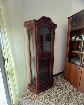 Vetrinetta in legno massello color noce