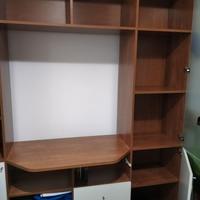 Parete attrezzata ciliegio-panna