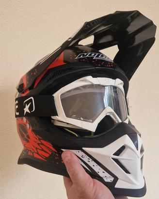casco Nolan fuoristrada + maschera alpinestar
