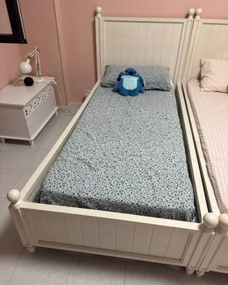 Letto singolo Maison du Monde shabby bianco