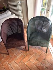 Sedie midollino coppia