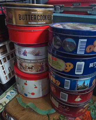 scatole di latta biscotti vintage