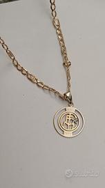 Medaglione ciondolo Inter Milano oro 18 k