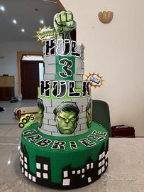Torta scenografica Hulk Avengers