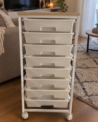Carrello/mobile Portaoggetti con 8 Cassetti