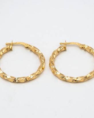 Orecchini a cerchio in oro giallo 18 kt  BBU.8